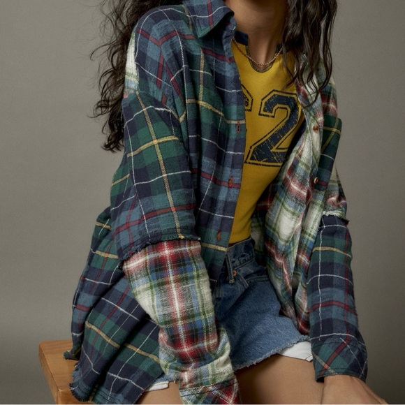 BDG One Way or Another  Plaid Flannel Button-Down Shirt - Picture 2 of 8